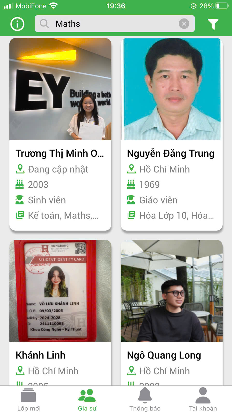 học kèm maths science